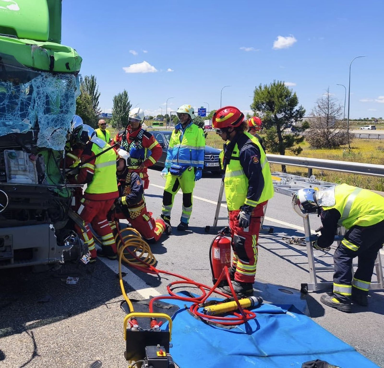 Accidente de tráfico en San Fernando de Henares