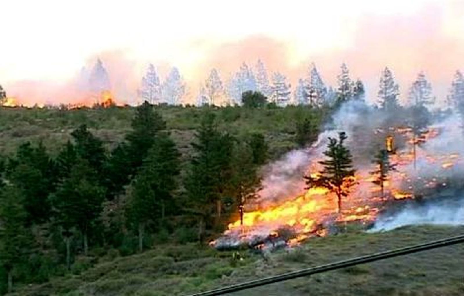 El fuego retrocede en La Gomera con la ayuda la meteorología