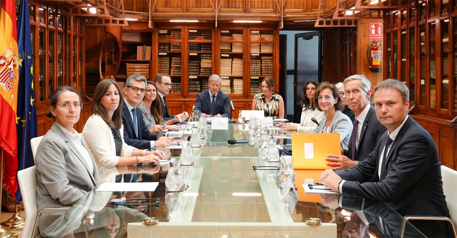 Reunión del ministro de Justicia Félix Bolaños con miembros de la Comisión de Venecia