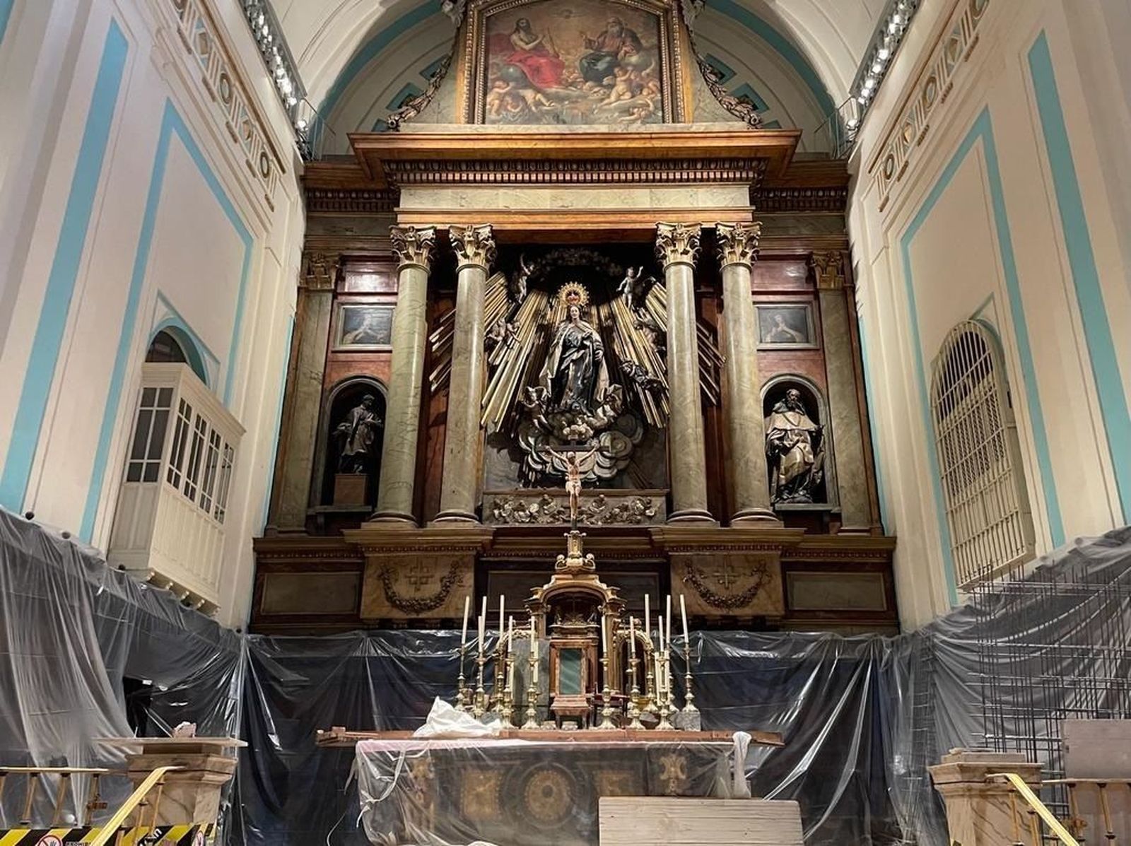 Continúa la restauración de la Iglesia del Carmen y San Luis para mejorar su eficiencia energética y su estructura