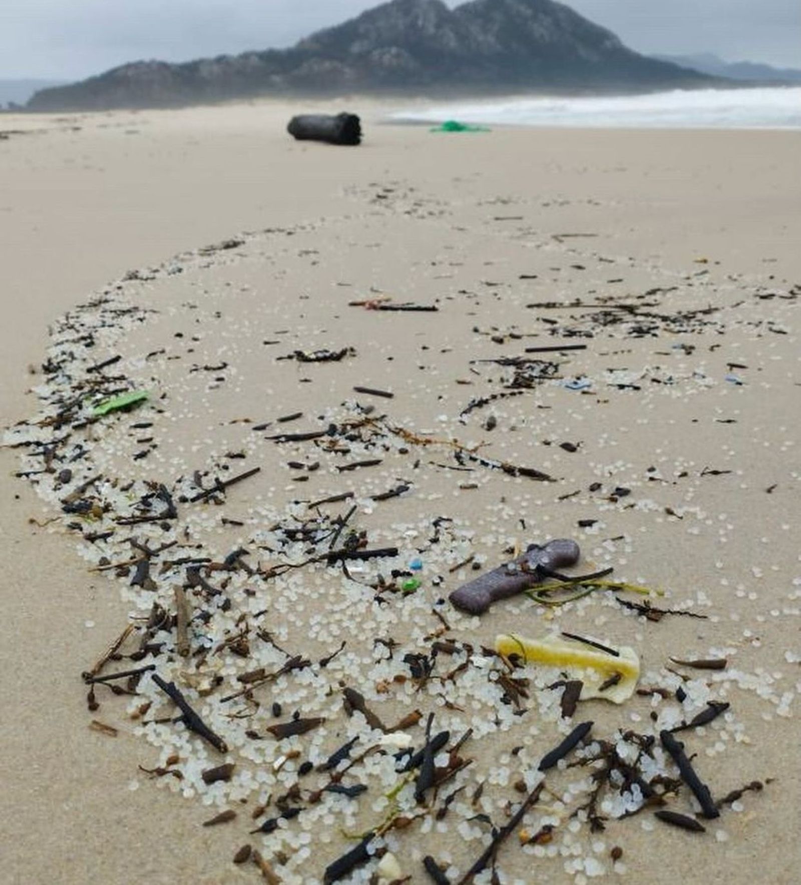 Pellets aparecidos en las costas gallegas