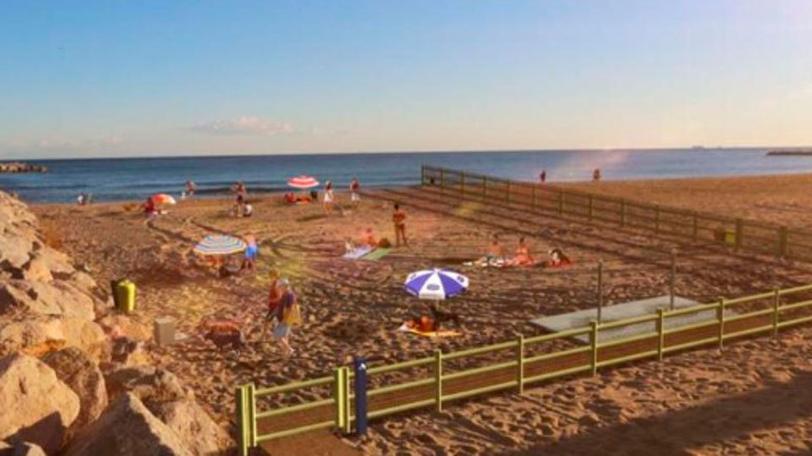 Playa para perros en Barcelona