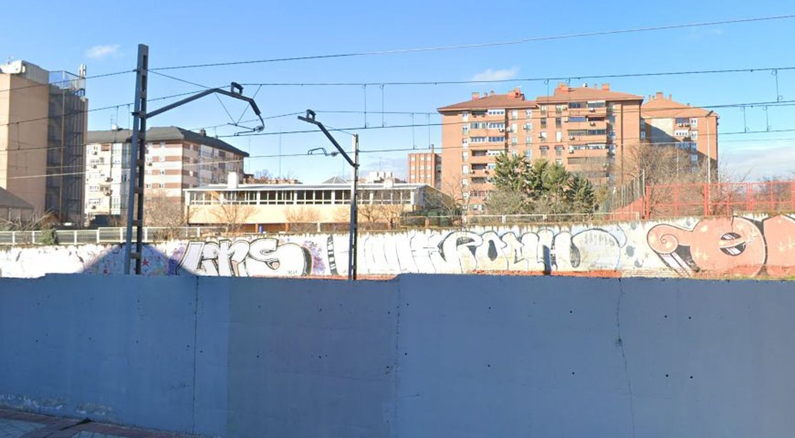 Tramo de la C-5 de Cercanías a su paso por Fuenlabrada