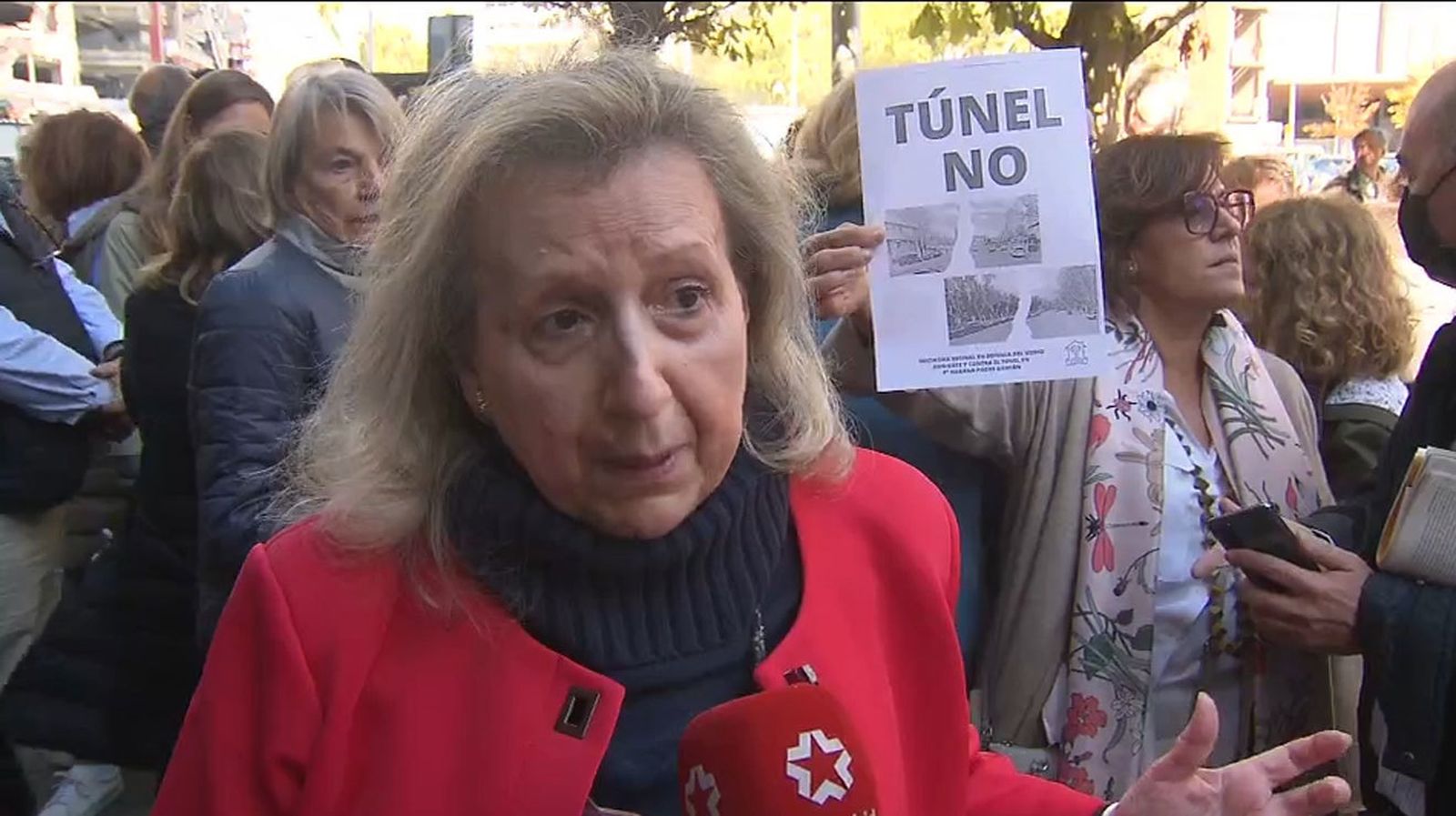 Protesta vecinal contra el túnel del Bernabéu