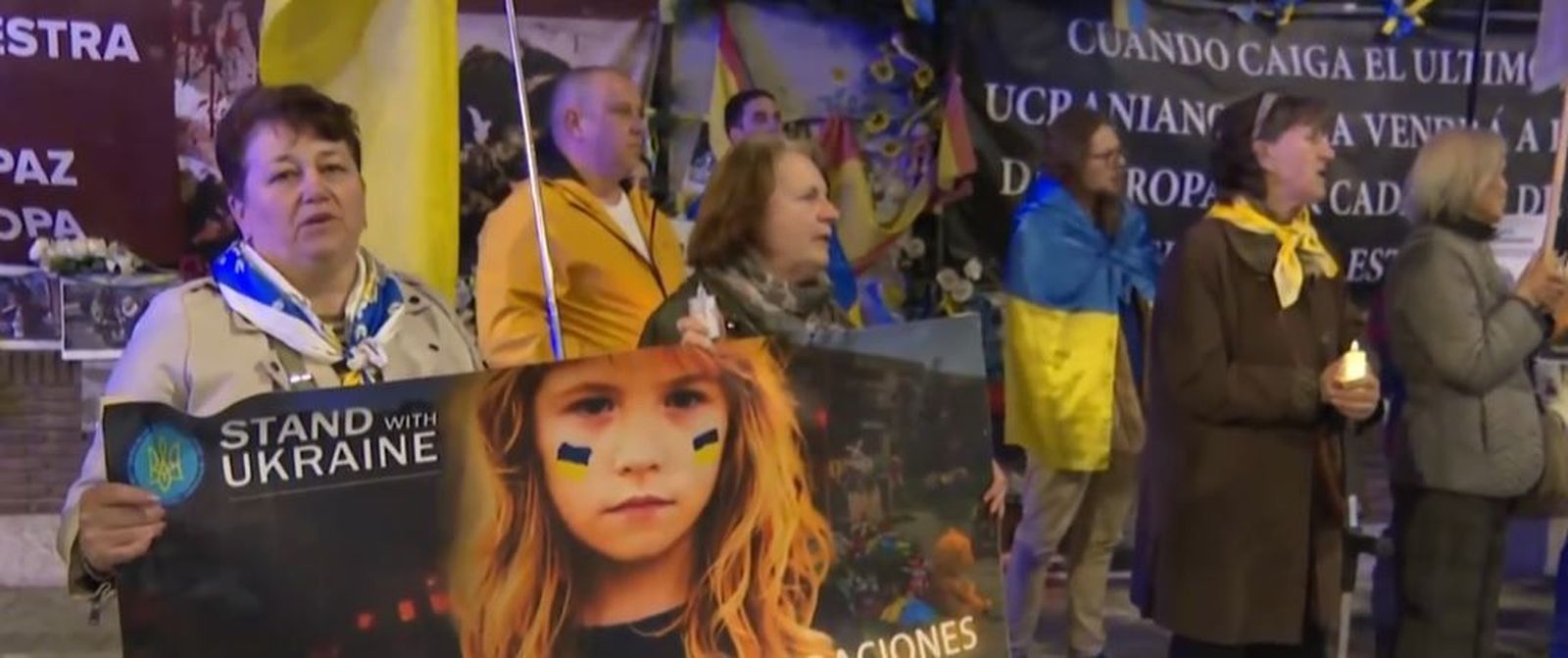 Madrid se solidariza con Ucrania en el cuarto aniversario de la invasión rusa