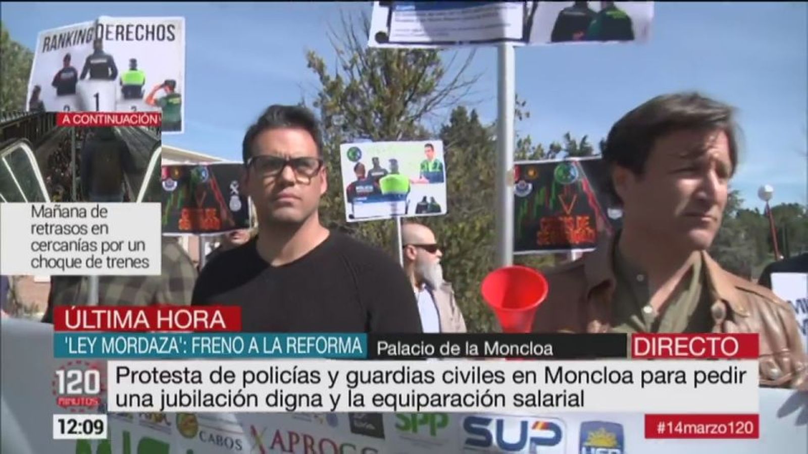 Protesta de policías y guardias civiles "por una jubilación digna y equiparación salarial"