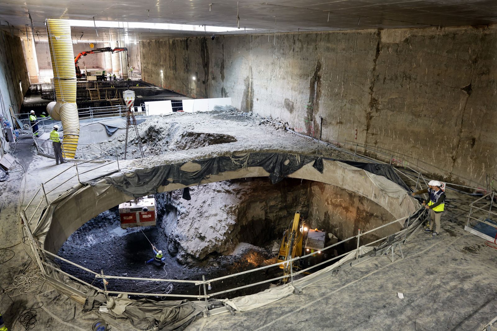 Las obras de la estación de metro de Madrid Río en la L11 alcanzan su ecuador
