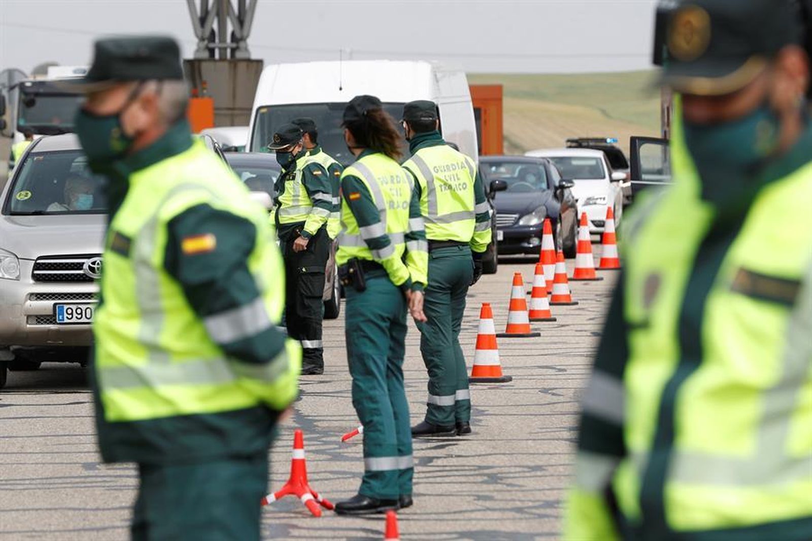 Controles en las carreteras de Madrid en Semana Santa