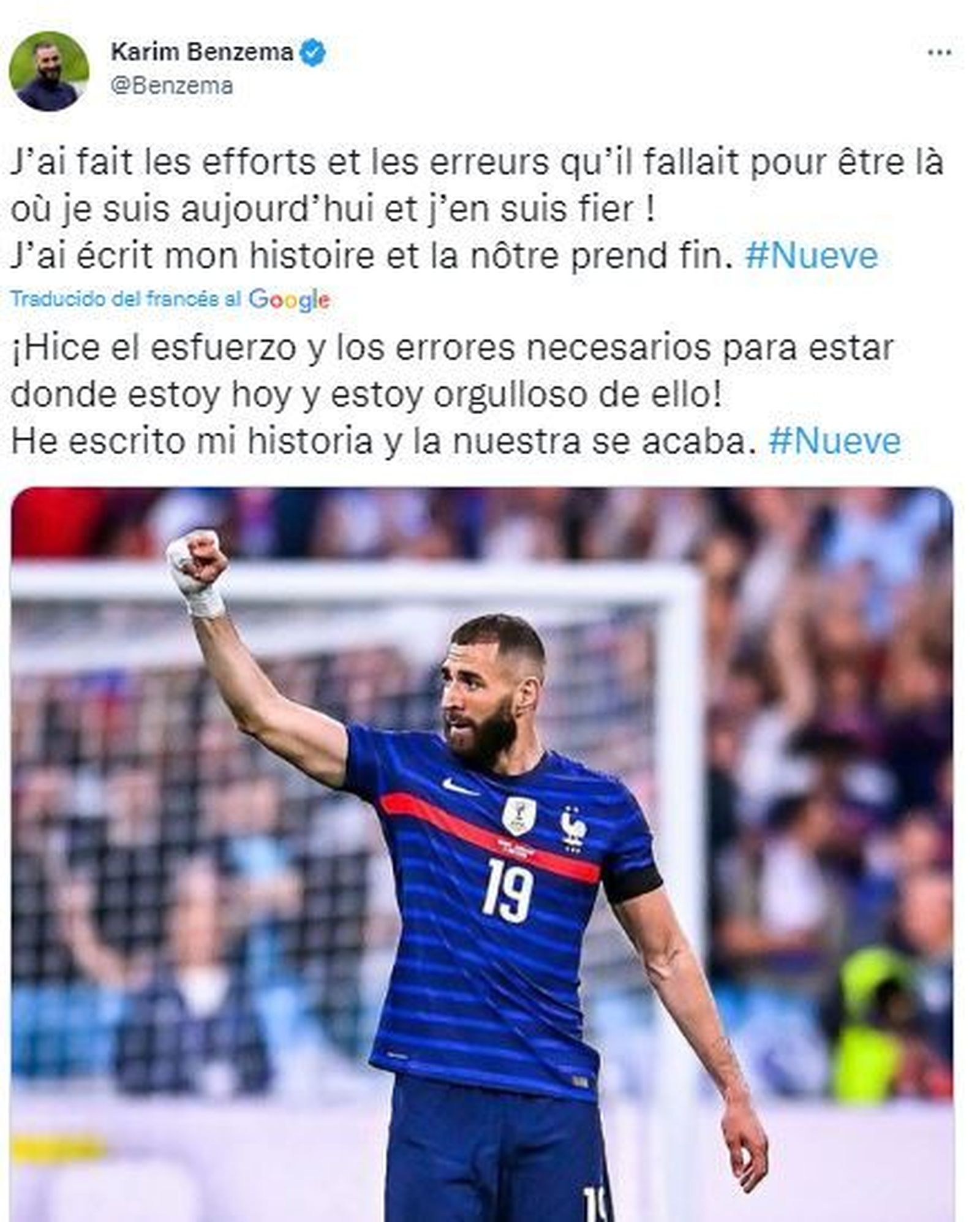 Tuit de Benzema