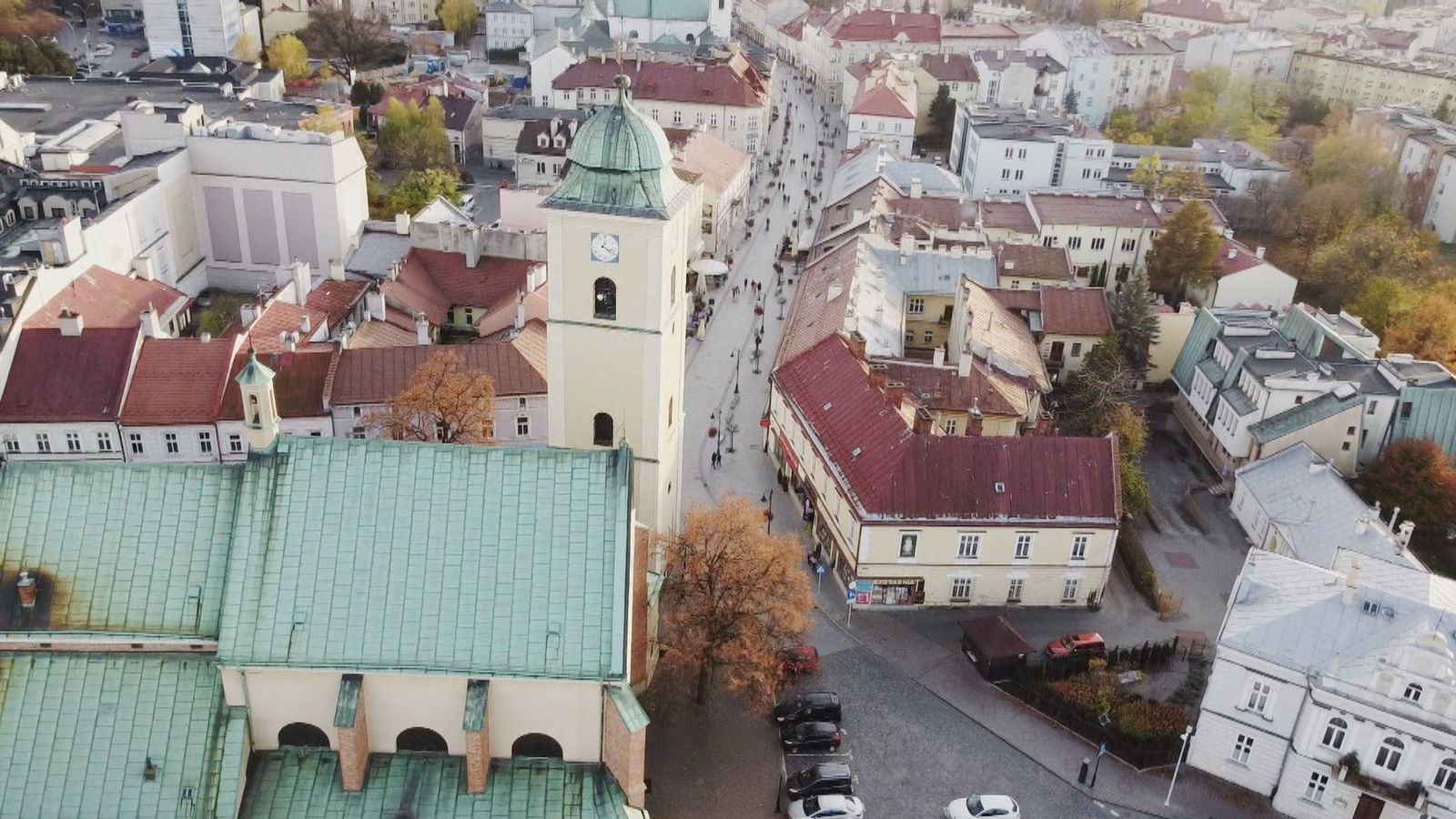 Ciudad de Rzeszów a vista de dron