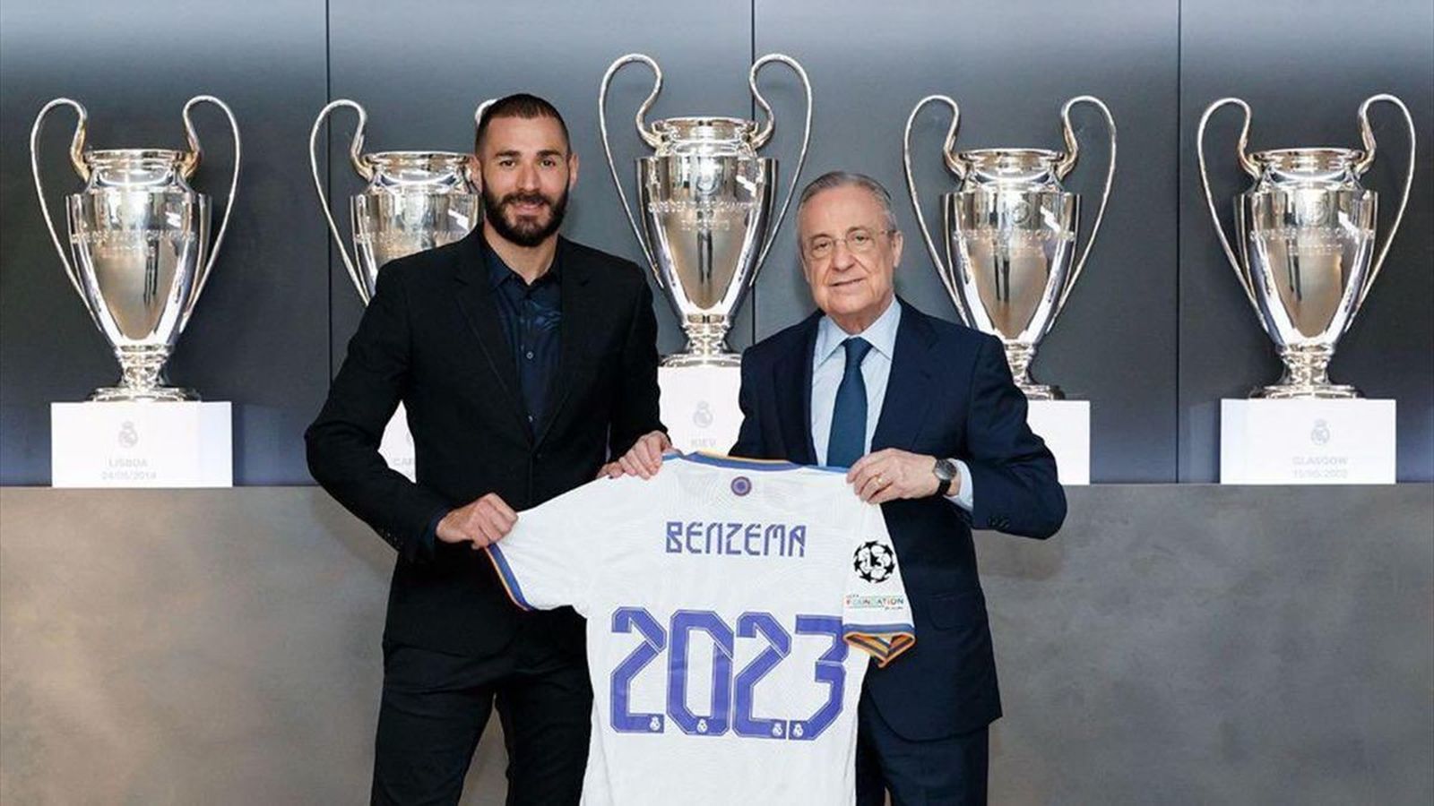 Benzema y Florentino Pérez
