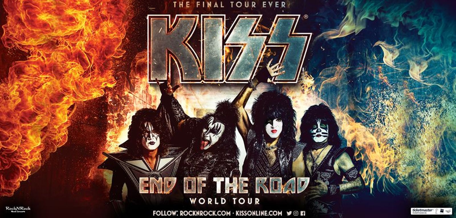 Cartel del Tour del grupo de rock 'Kiss'