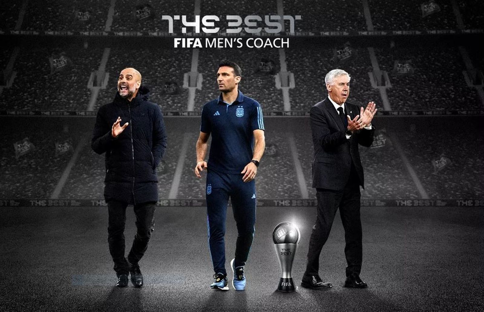 Guardiola, Scaloni y Ancelotti
