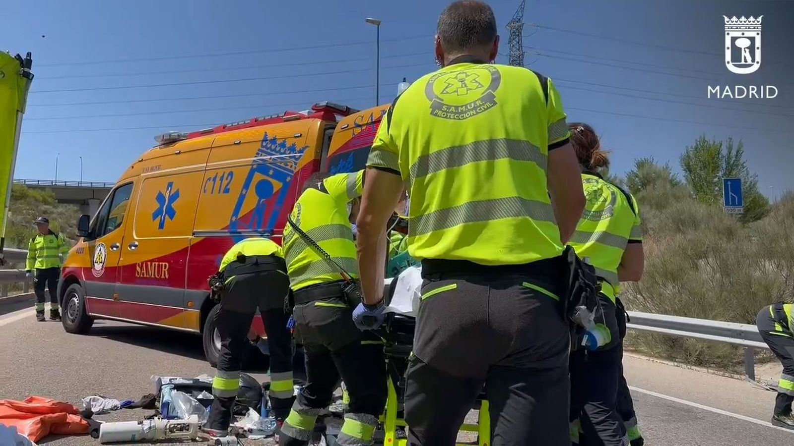 Accidente de moto en la R-3