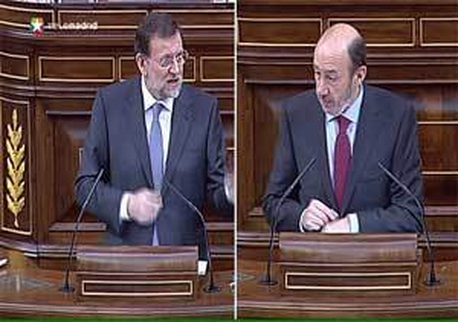 Rajoy y Rubalcaba se acusan de mentir sobre impuestos y déficit