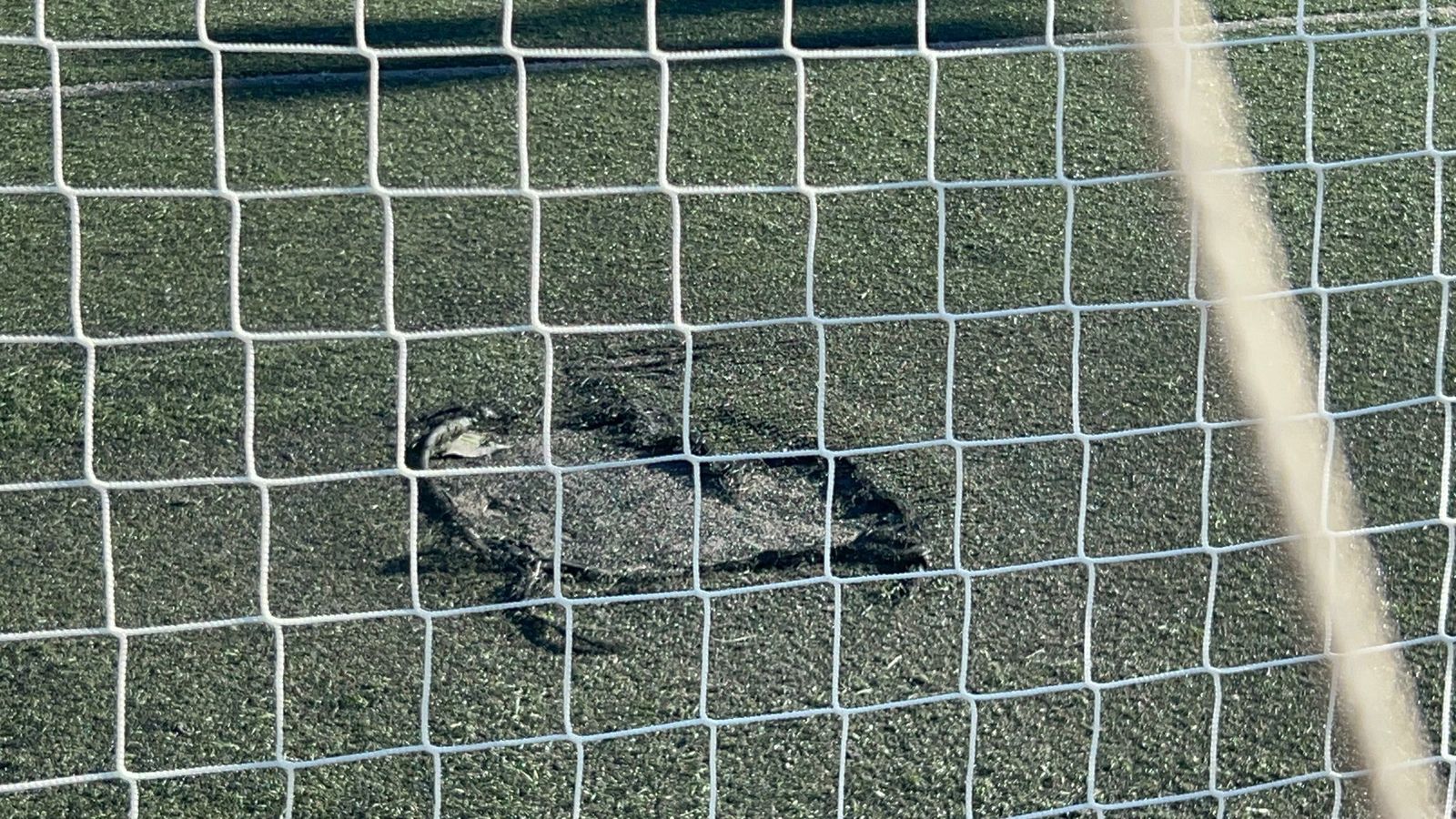 Aspecto de un campo de fútbol de Valdemoro