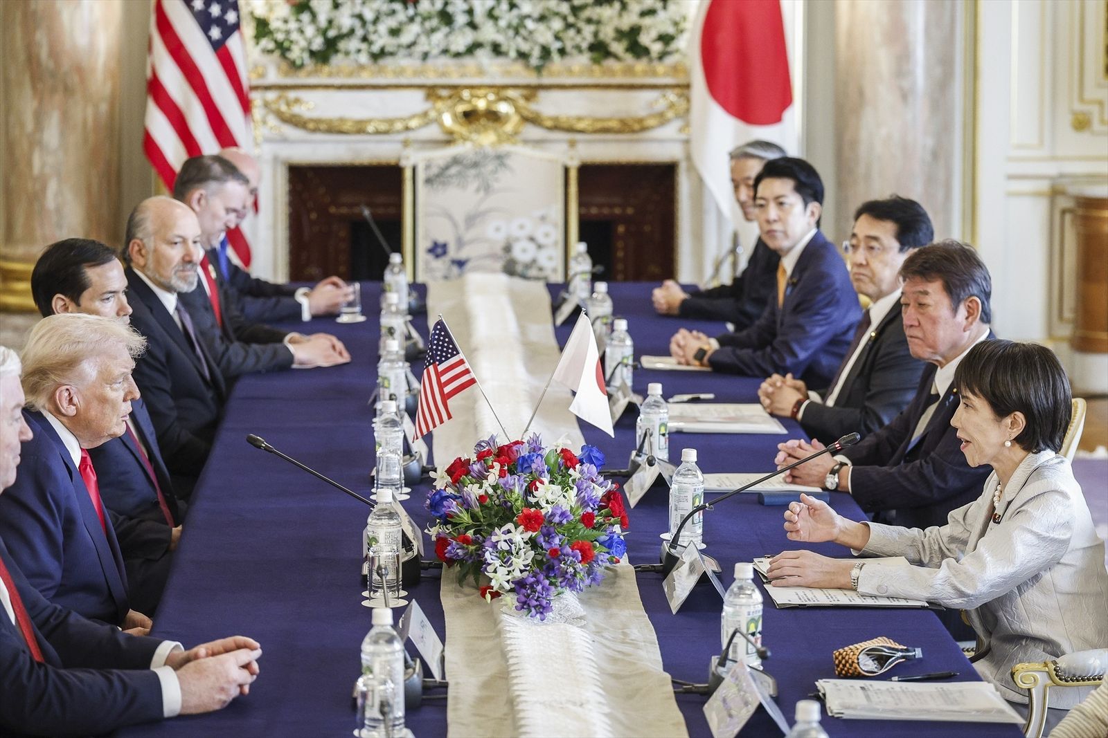 Cumbre entre el presidente de EEUU, Donald Trump, y la primera ministra de Japón, Sanae Takaichi