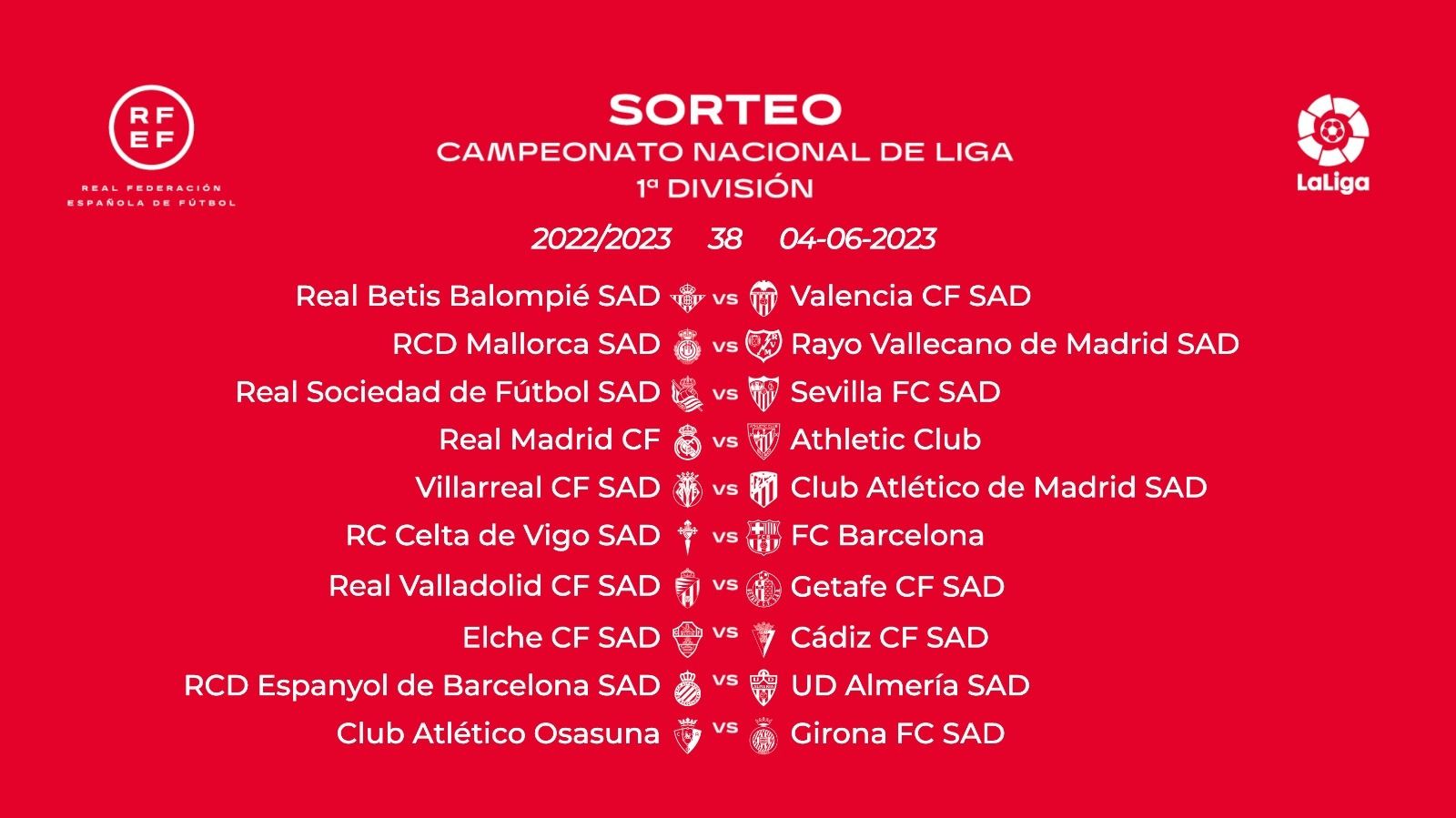 La última jornada de Liga