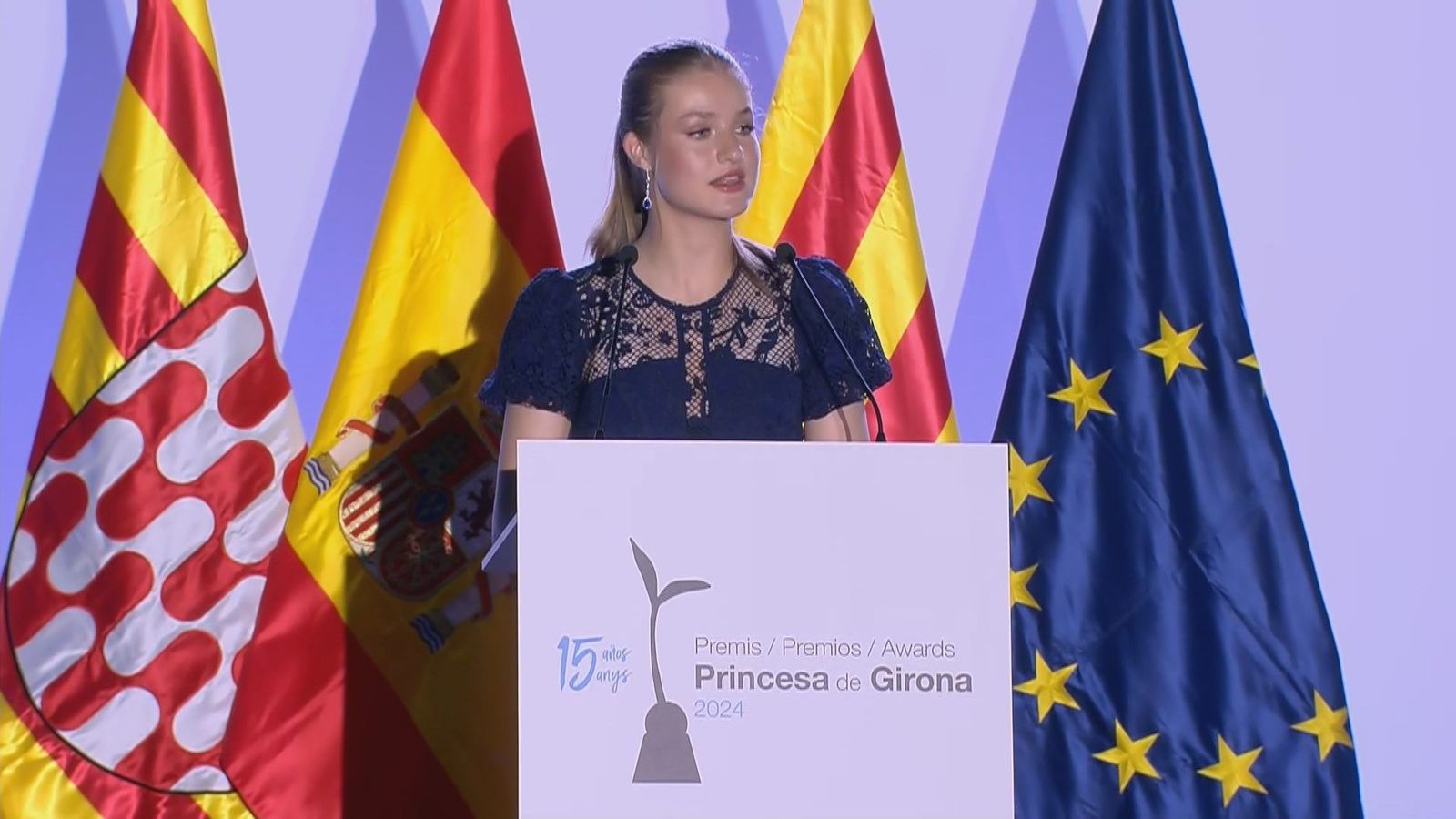 La princesa Leonor anima a los jóvenes a encarar la realidad con "esperanza y energía"