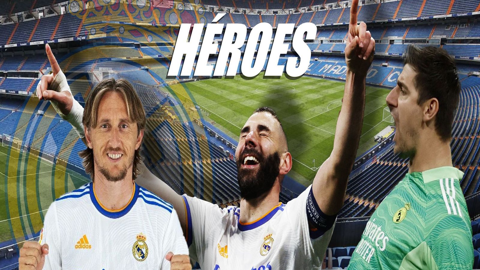 Modric, Benzema y Courtois