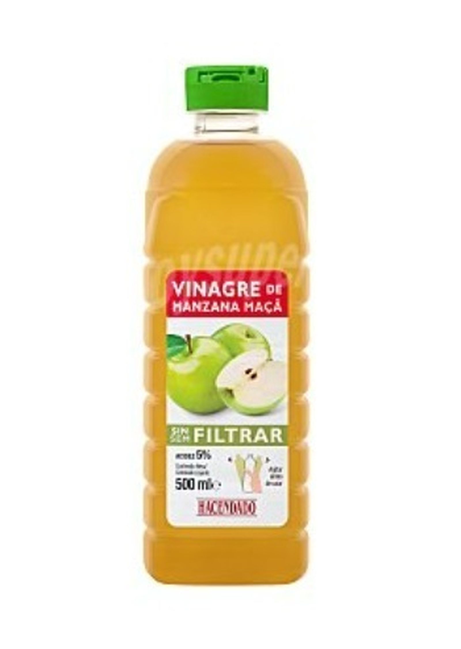 Envase de vinagre de manzana sin filtrar de la marca Hacendado