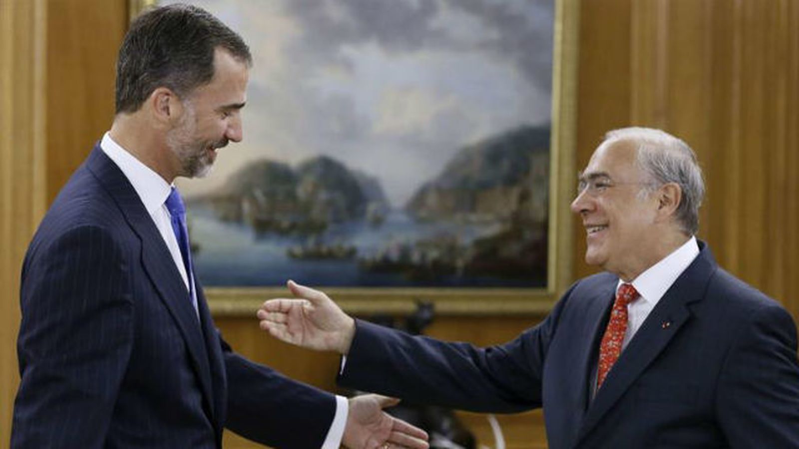 Rey Felipe VI con José Ángel Gurría