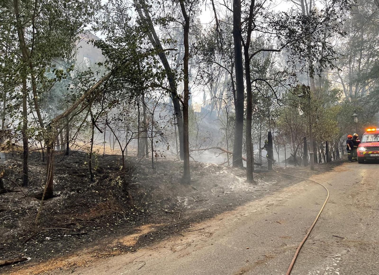El incendio de Batres, en fase de control y sin riesgo para la población