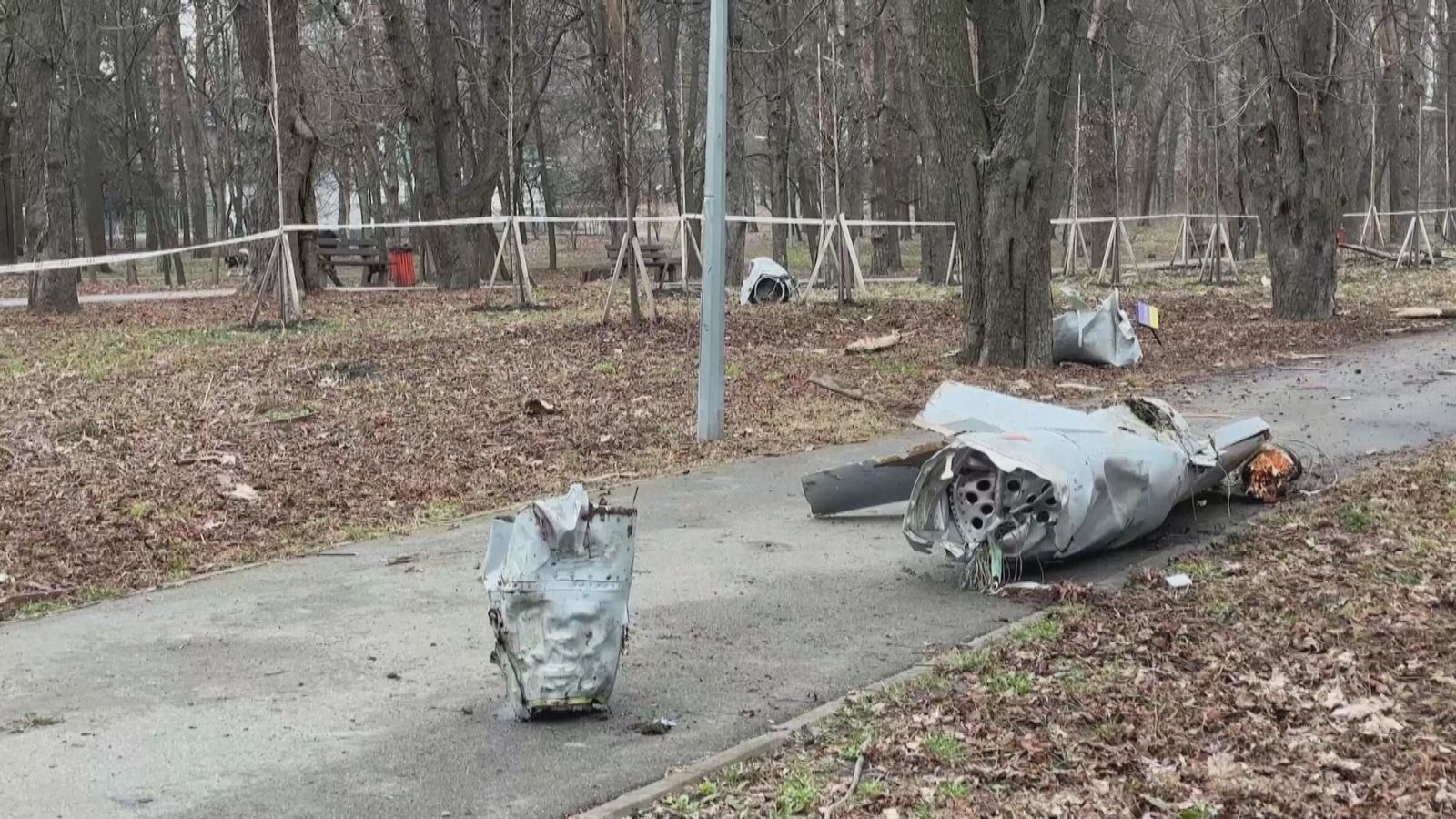 Misil ruso caído en Kiev