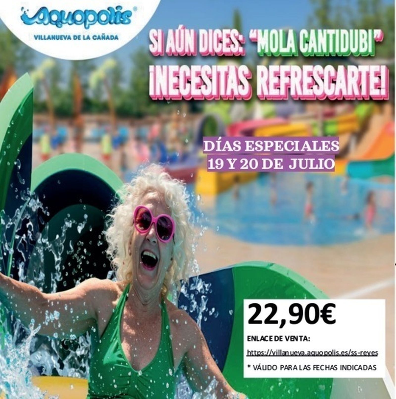 Aquopolis ofrece entradas con descuento a los vecinos de San Sebastián de los Reyes