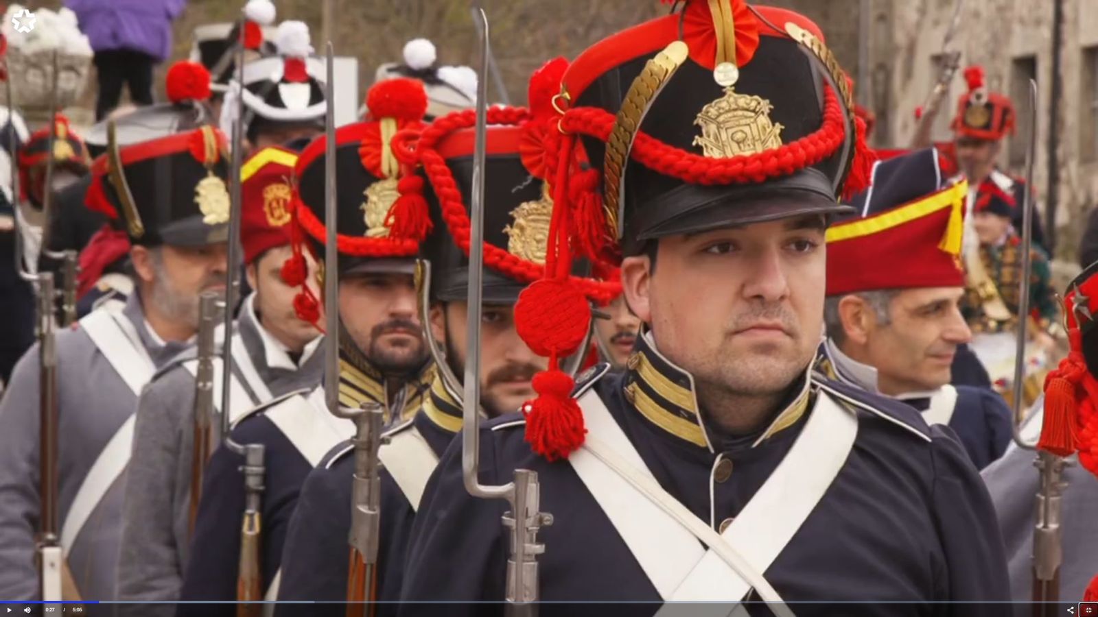 Participantes en una de las recreaciones de la Batalla de Somosierra