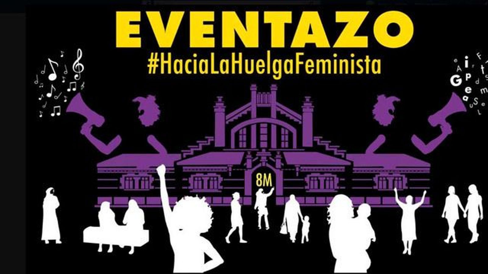Acto en el Matadero en apoyo a la huelga feminista del 8 de marzo