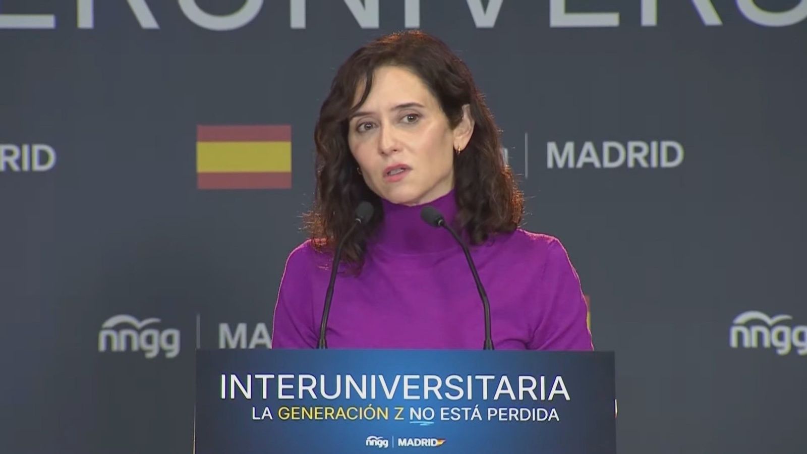 Ayuso cree que es el momento de "reiniciar España" para acabar con los casos de corrupción