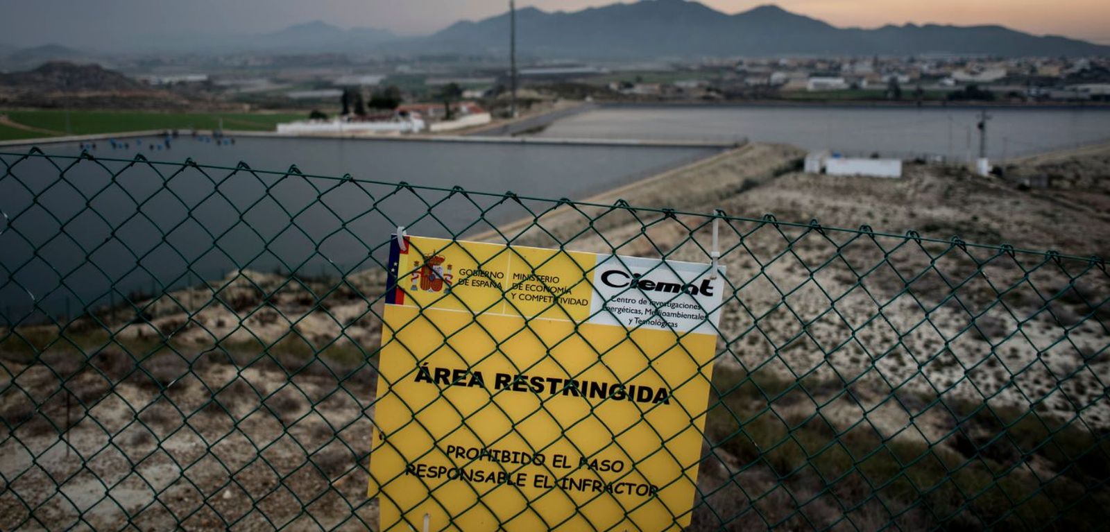 Zona de exclusión radiológica en la localidad de Palomares, Almería