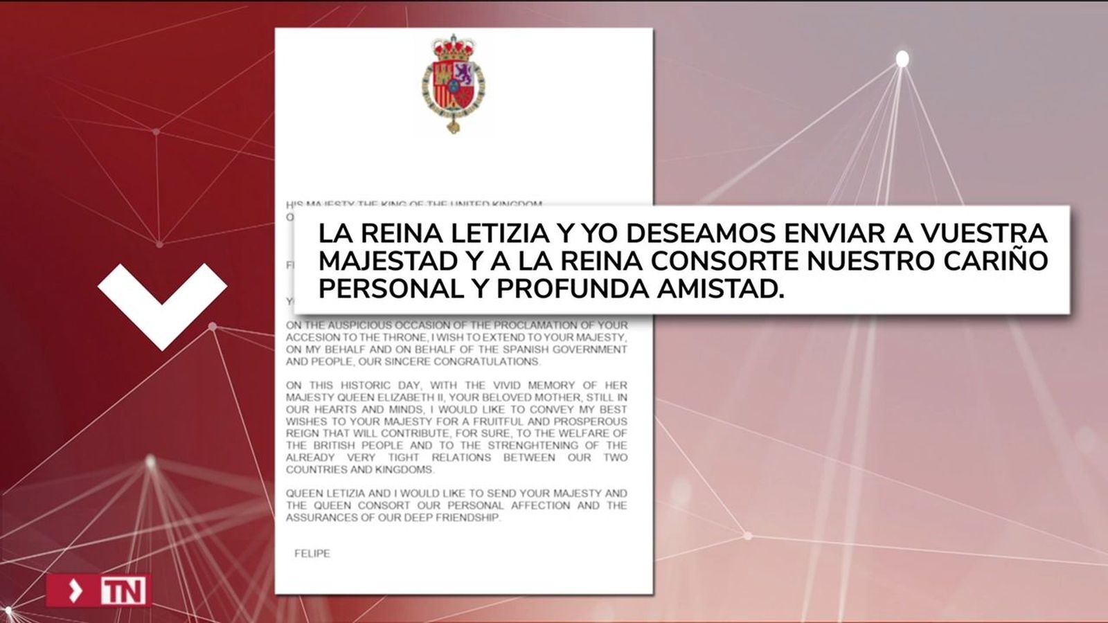 El mensaje de la Casa Real al rey Carlos III