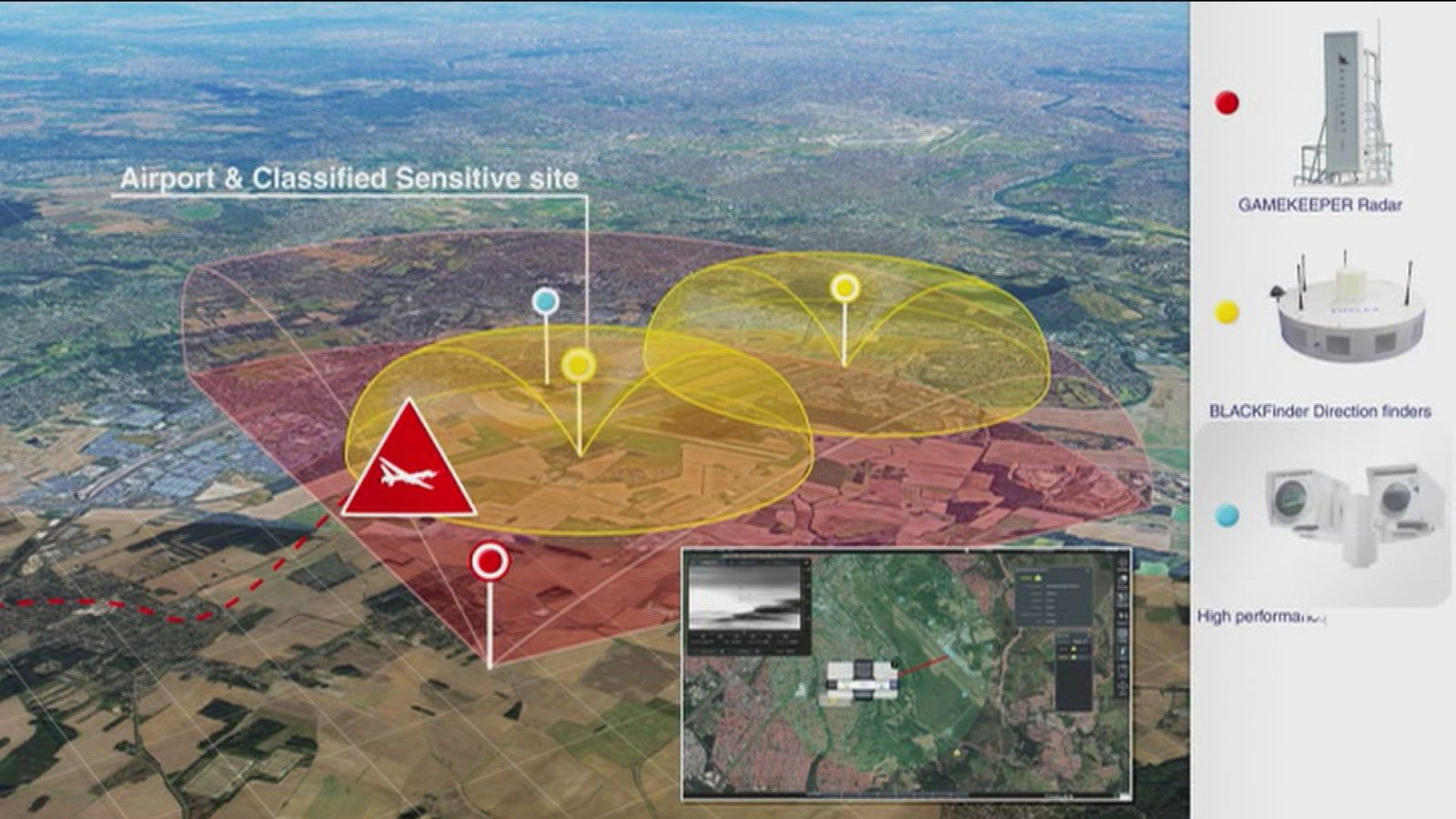 Barajas estudia implantar un sistema antidrones como en Londres o París