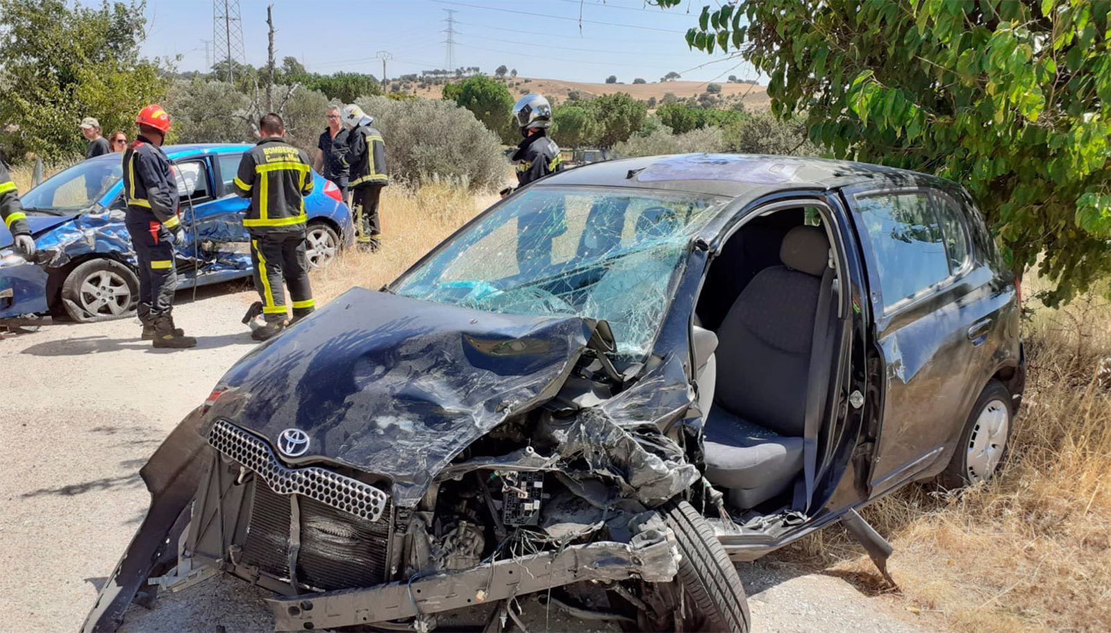 Estado en que quedo el coche tras el accidente