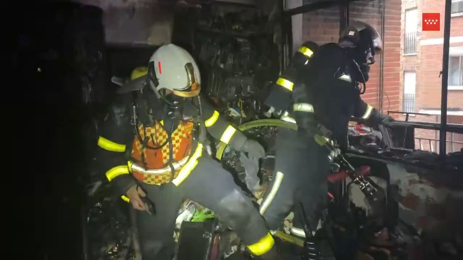 Incendio en un piso en Móstoles.