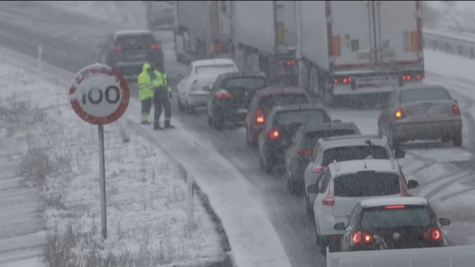 Temporal de agua y nieve en España