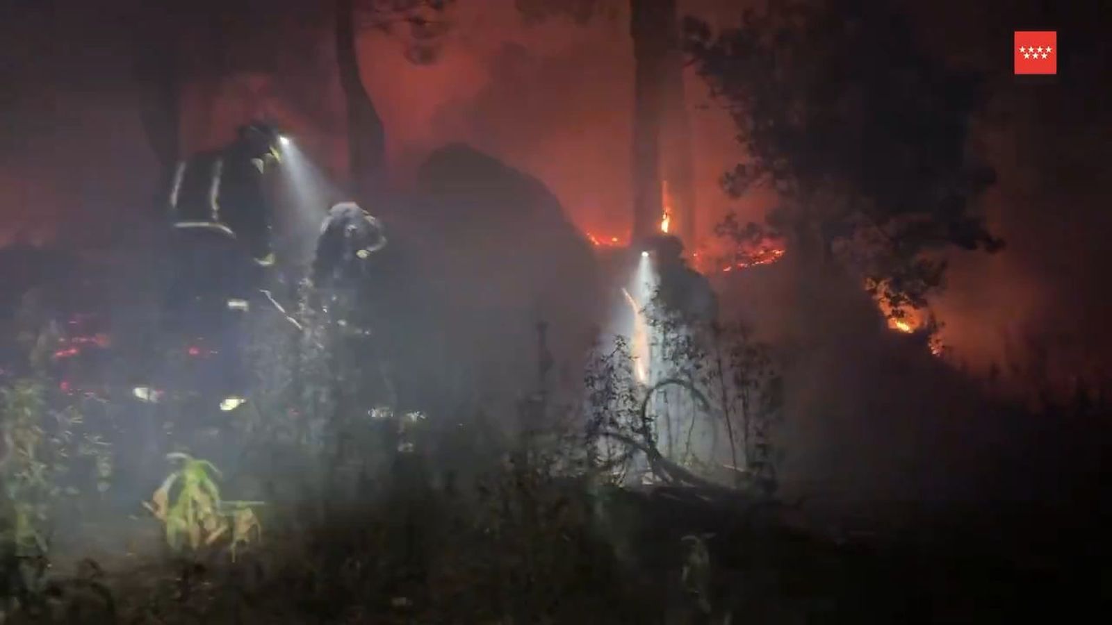 Incendio forestal en Collado Mediano