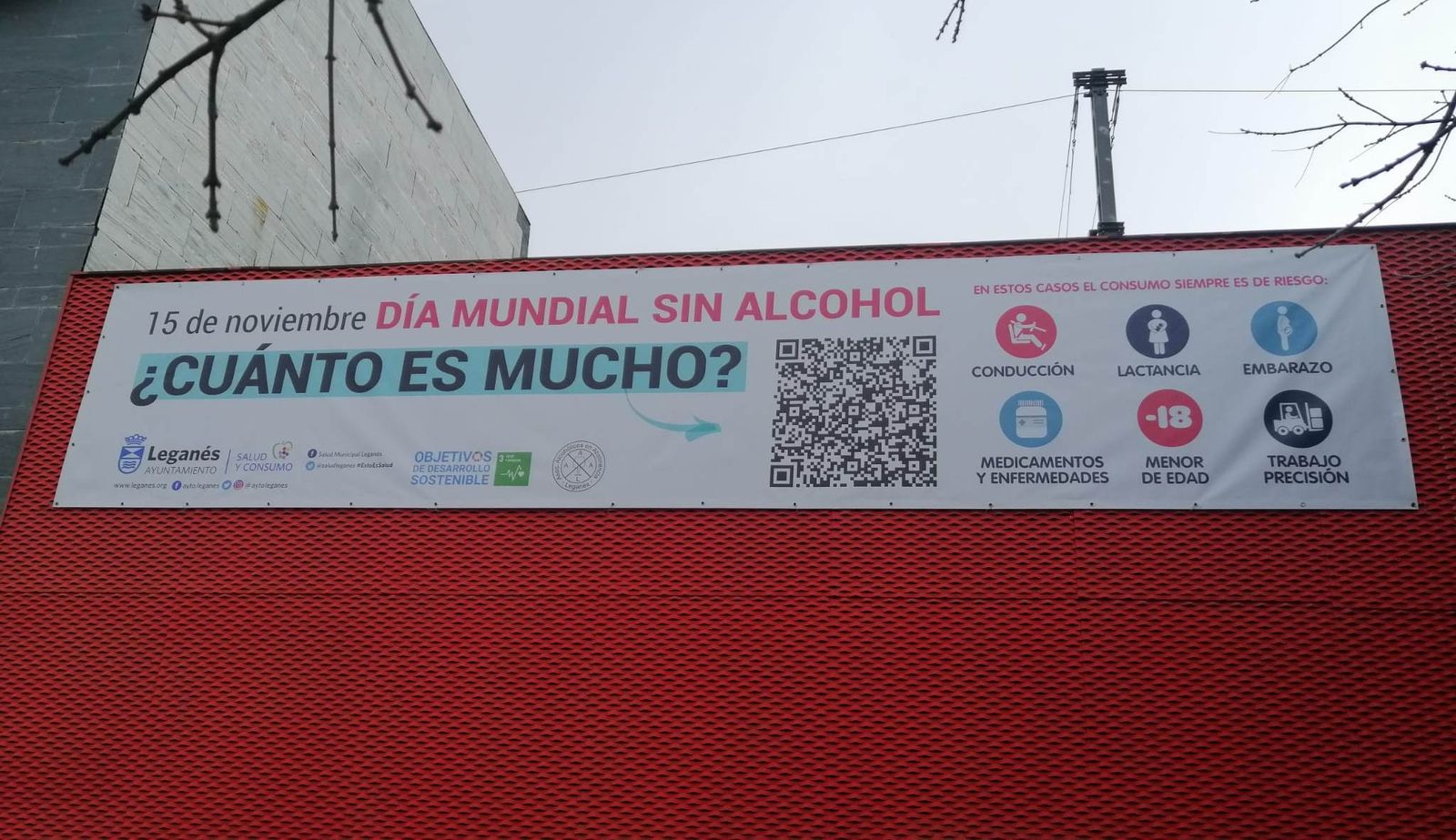 Campaña sobre el consumo de alcohol en Arroyo Culebro, Leganés