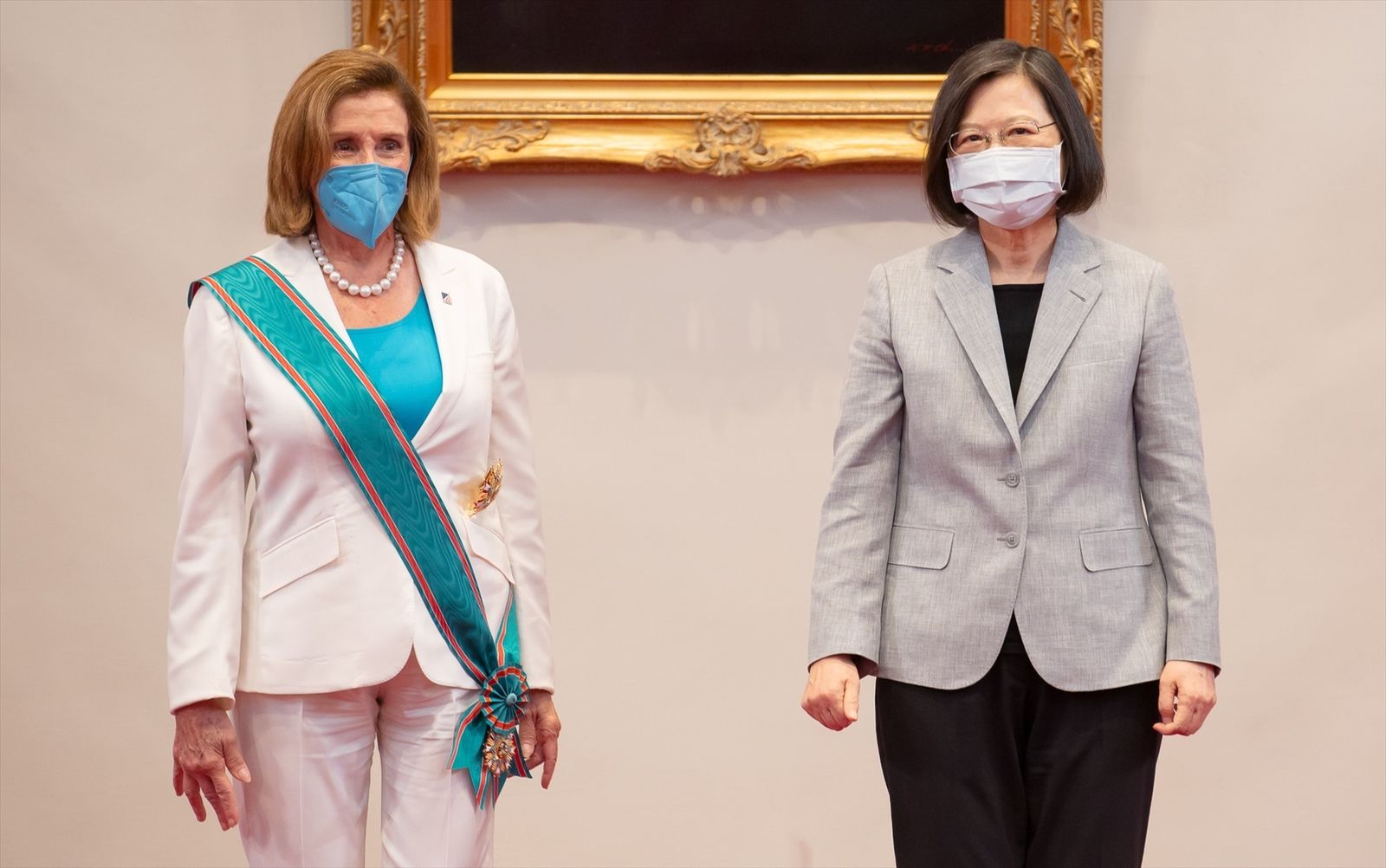 Nancy Pelosi y la presidenta de Taiwán, Tsai Ing-wen