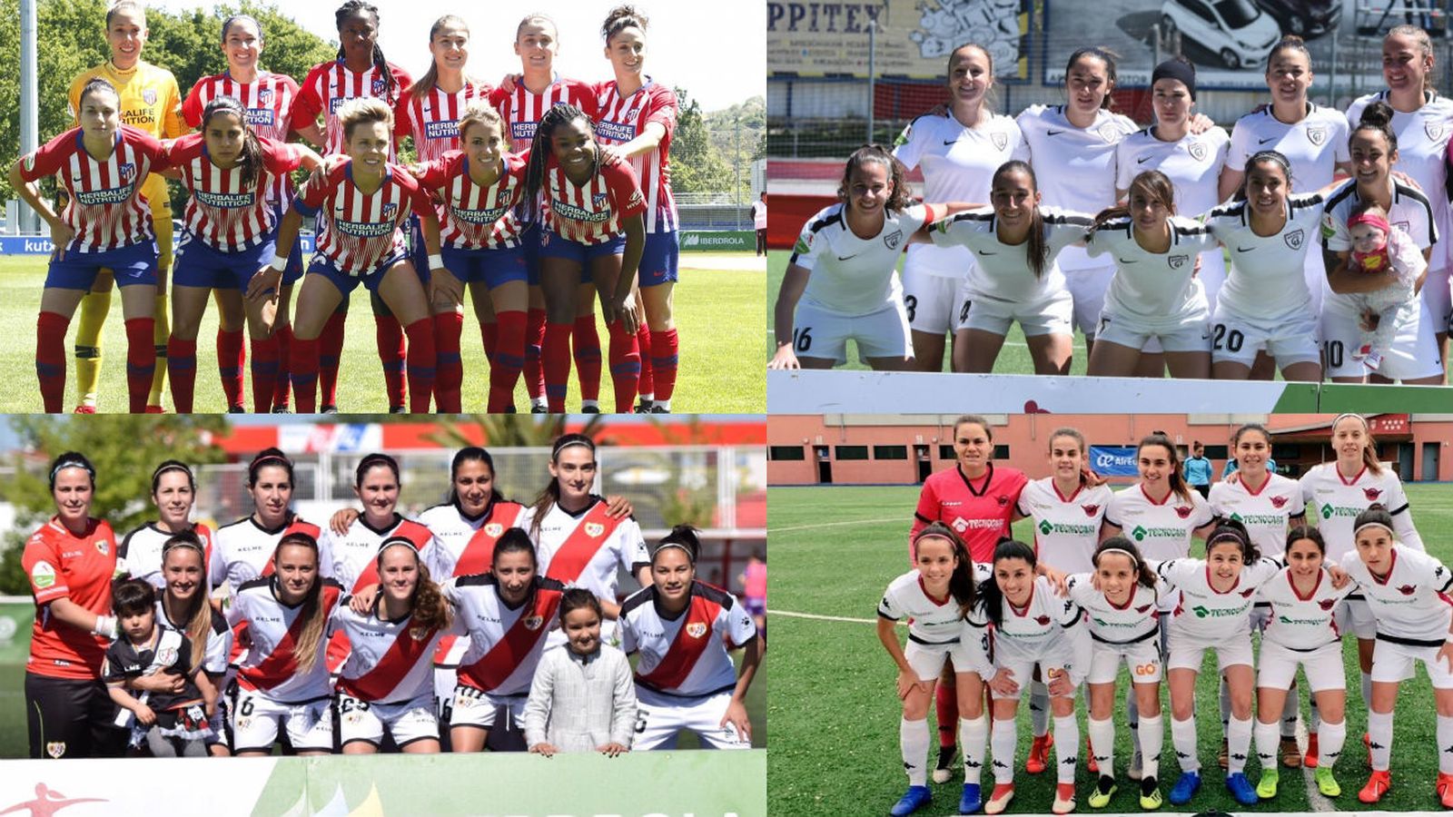 At. Madrid, Madrid CFF, Rayo Vallecano y CD Tacón