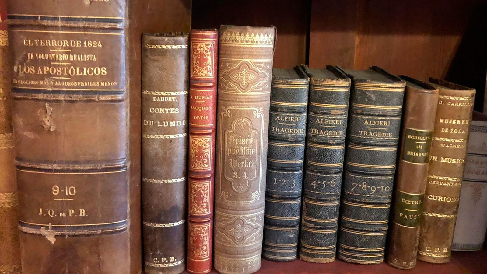 Libros de Emilia Pardo Bazán depositados en la Real Academia Galega