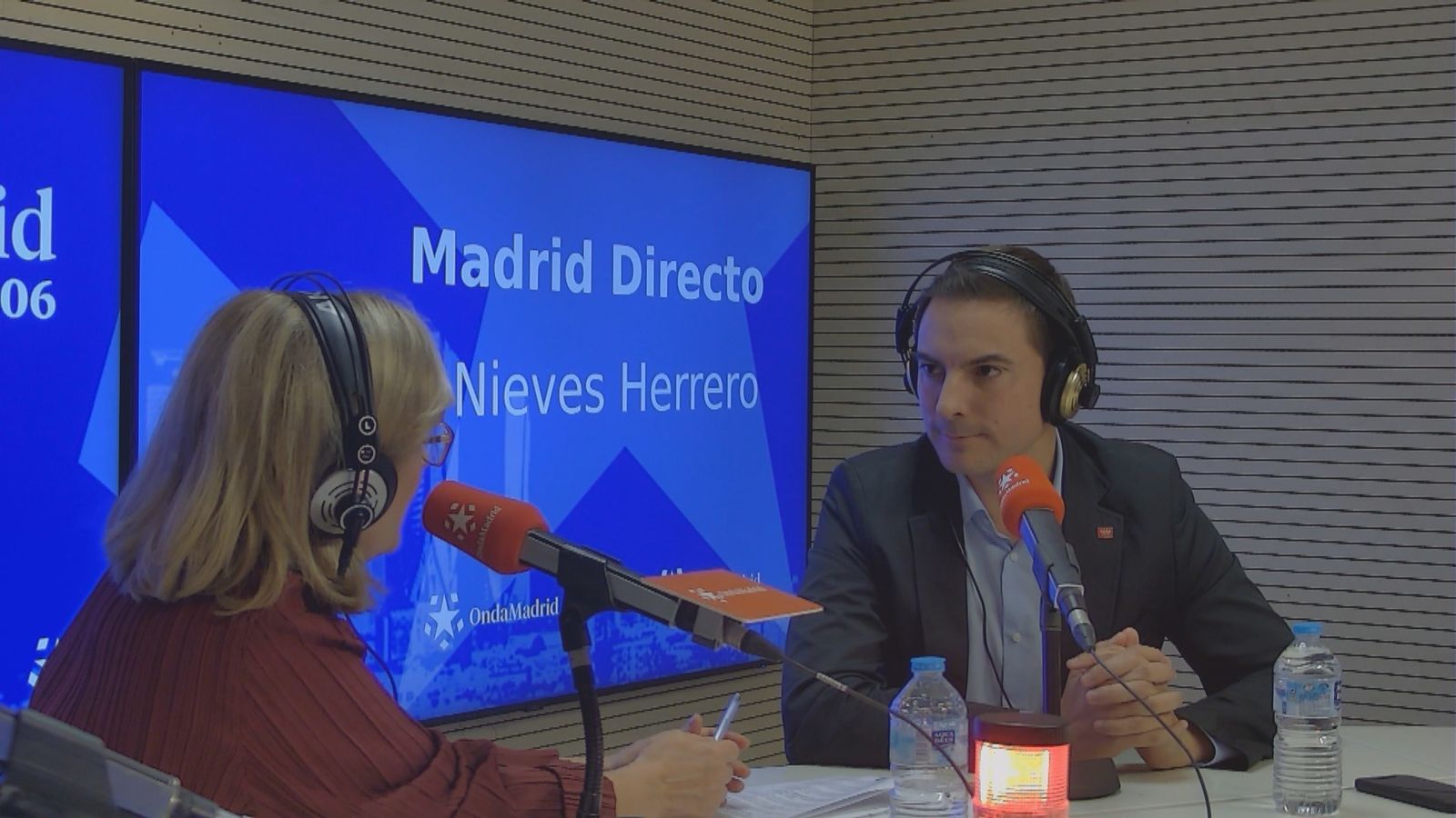 Juan Lobato con Nieves Herrero en Onda Madrid