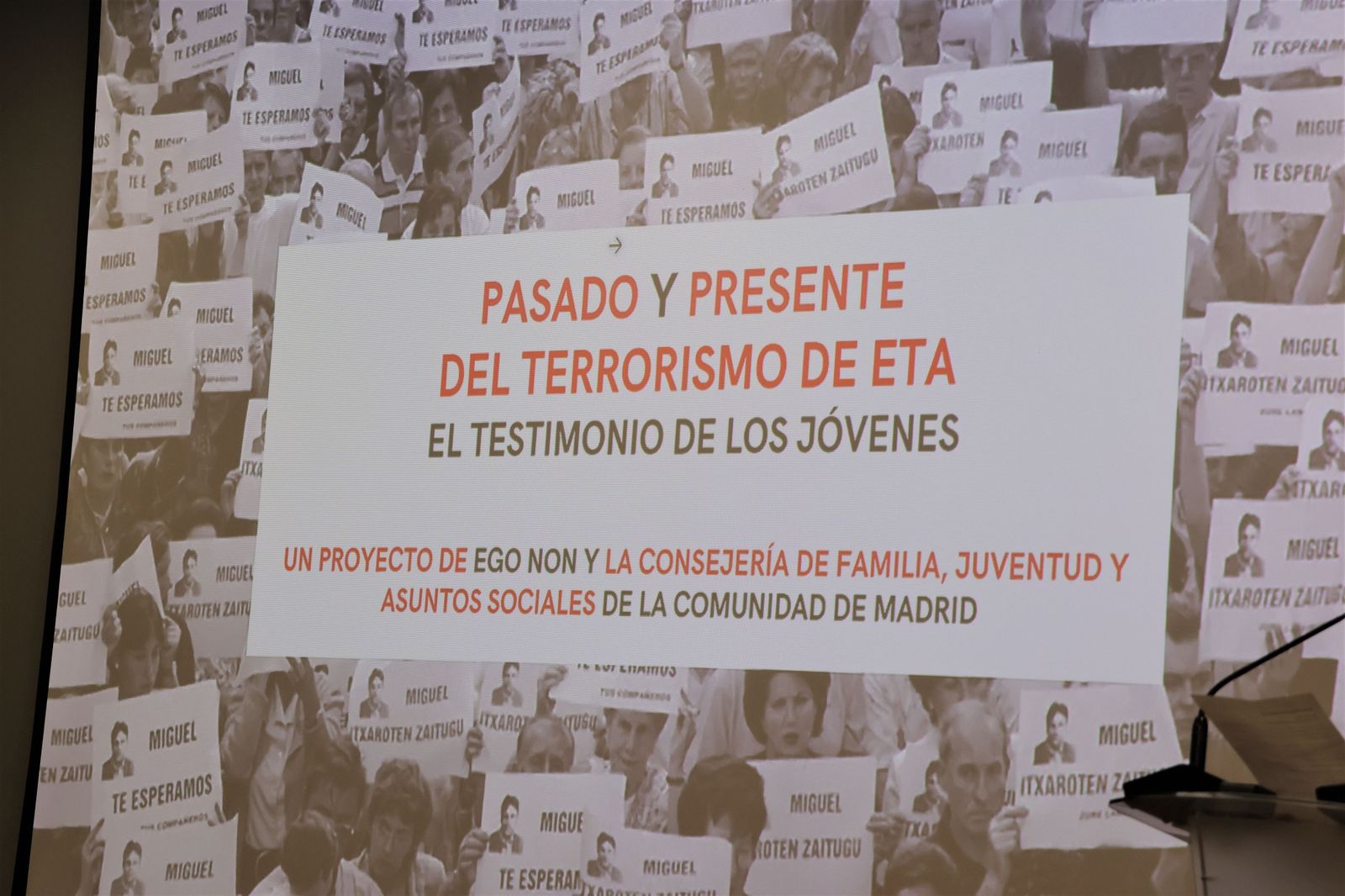 La Comunidad empieza a impartir el taller escolar sobre ETA y los jóvenes