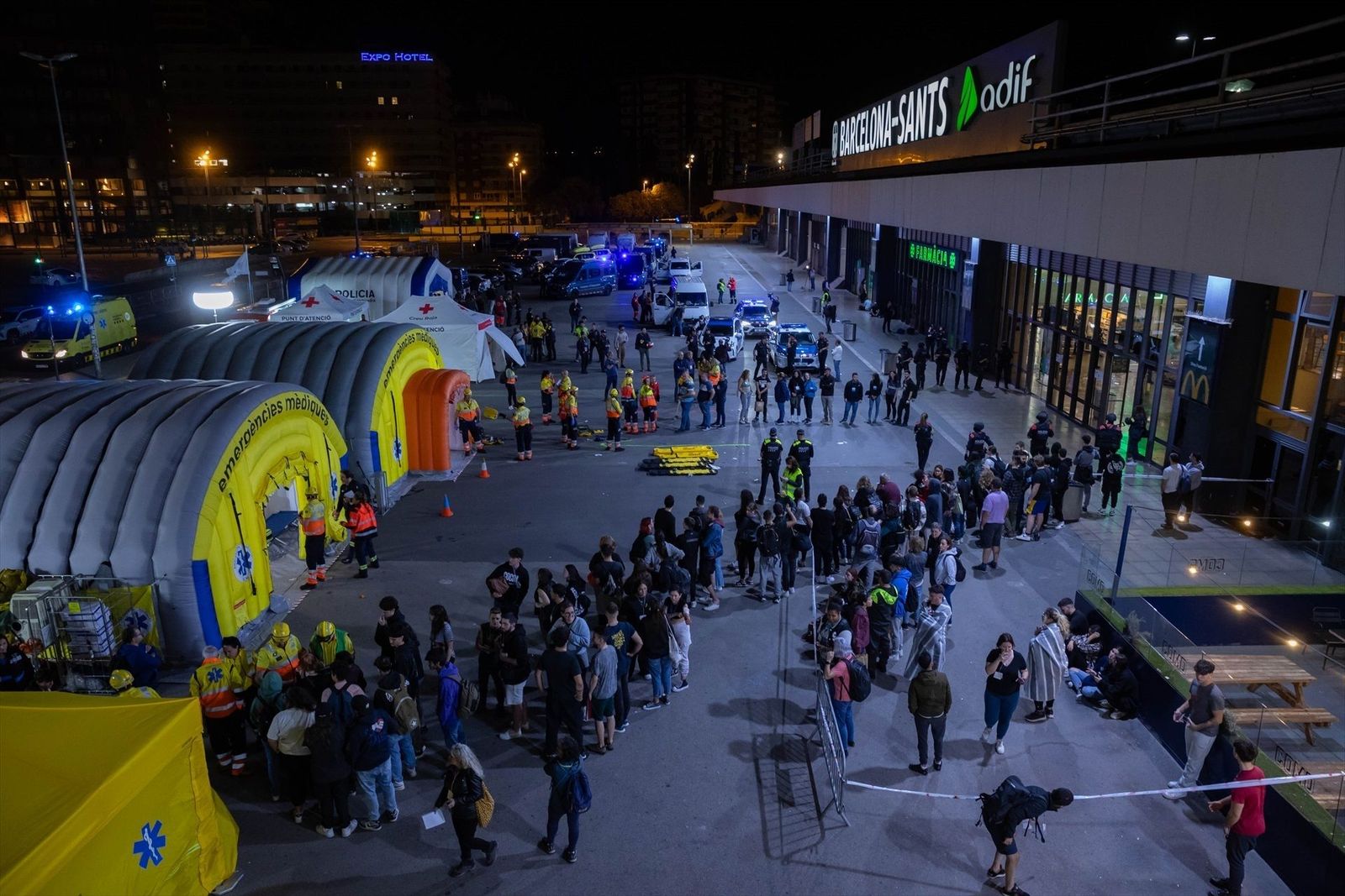Unas 500 personas completan el mayor simulacro de ataque terrorista en Cataluña