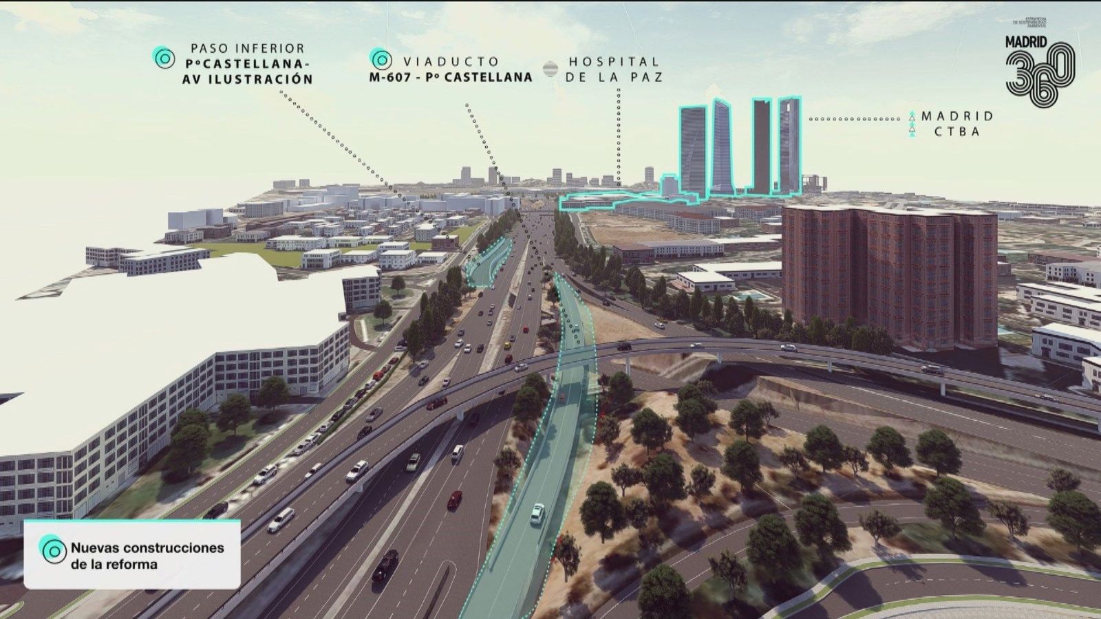 El Nudo Norte de la M-30 empieza sus obras la semana que viene sin afectar al tráfico hasta septiembre de 2021