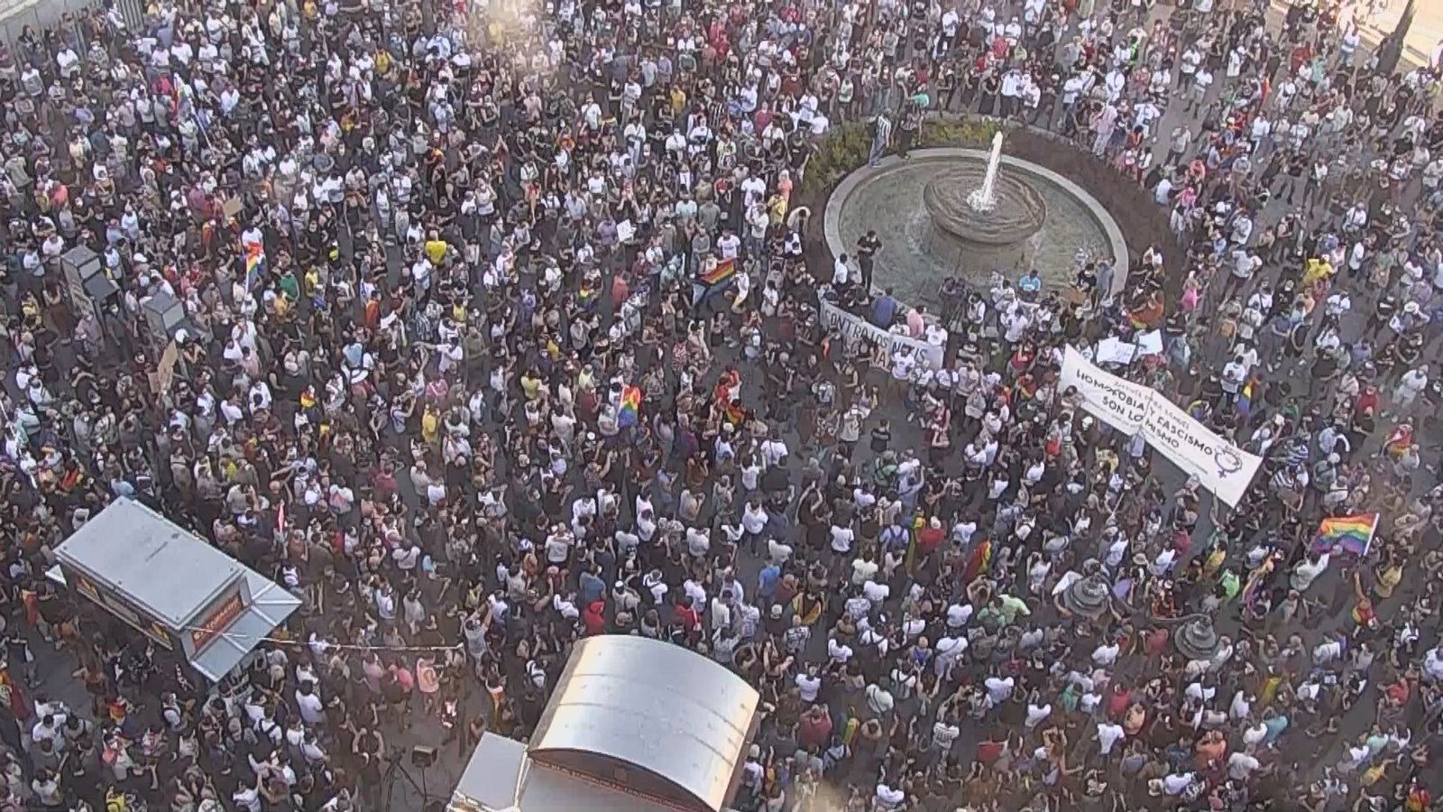 Manifestación en Sol por Samuel, el joven asesinado en A Coruña