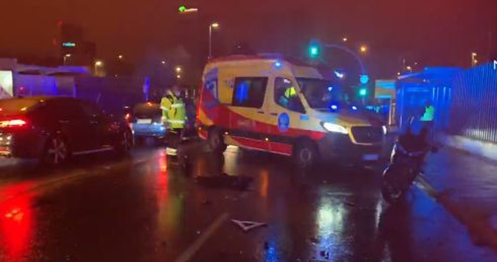 Accidente de un motorista en Vallecas