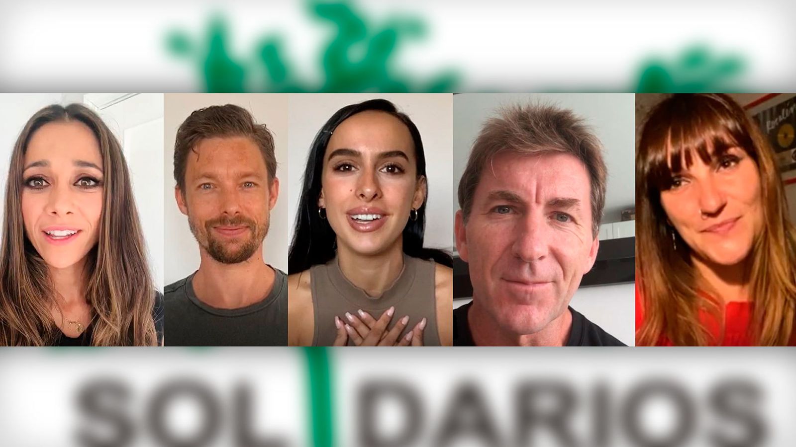 Mariam Hernández, Jan Cornet, Laura Moray, Antonio de la Torre y Rozalén, voluntarios de Solidarios